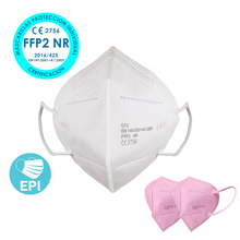 Cargar imagen en el visor de la galería, OFERTA - Pack 10 Mascarillas EPI GF3 protección personal FFP2 NR 95%, 4 capas. (Mascarilla más Recomendada) + 2 Mascarillas FFP2 Rosas, Negras o Azules