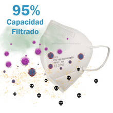 Cargar imagen en el visor de la galería, Mascarilla EPI GF3 protección personal FFP2 NR 95%, 4 capas. (1 Unidad) (Mascarilla más Recomendada)