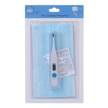 Cargar imagen en el visor de la galería, Kit: 2 Mascarillas Desechables + 1 Termómetro Digital de Axila