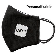 Cargar imagen en el visor de la galería, Mascarilla Higiénica Reutilizable - Color Negro, Azul, Rojo (PERSONALIZABLE)