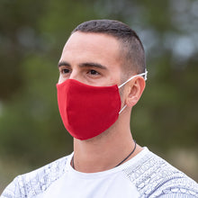Cargar imagen en el visor de la galería, Mascarilla Higiénica Reutilizable - Color Rojo (PERSONALIZABLE) (OFERTA)