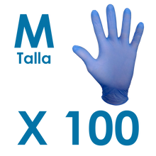 Cargar imagen en el visor de la galería, Guantes Nitrilo Desechables Talla M, L - libres de Polvo y Latex (100 Unidades - 0,23€/ud)