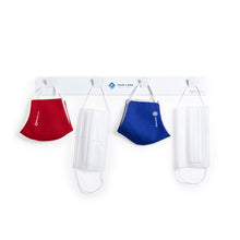 Cargar imagen en el visor de la galería, Colgador Mascarillas- Con tira adhesiva, Color Blanco (PERSONALIZABLE)

