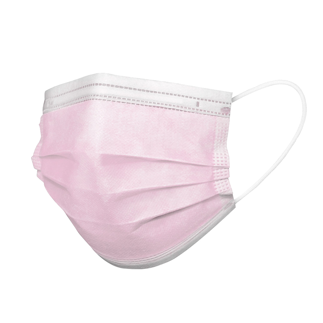 Mascarilla Higiénica con Equivalencia a Mascarilla Quirúrgica Tipo IIR (30 unidades)(Certificada) - Color Rosa