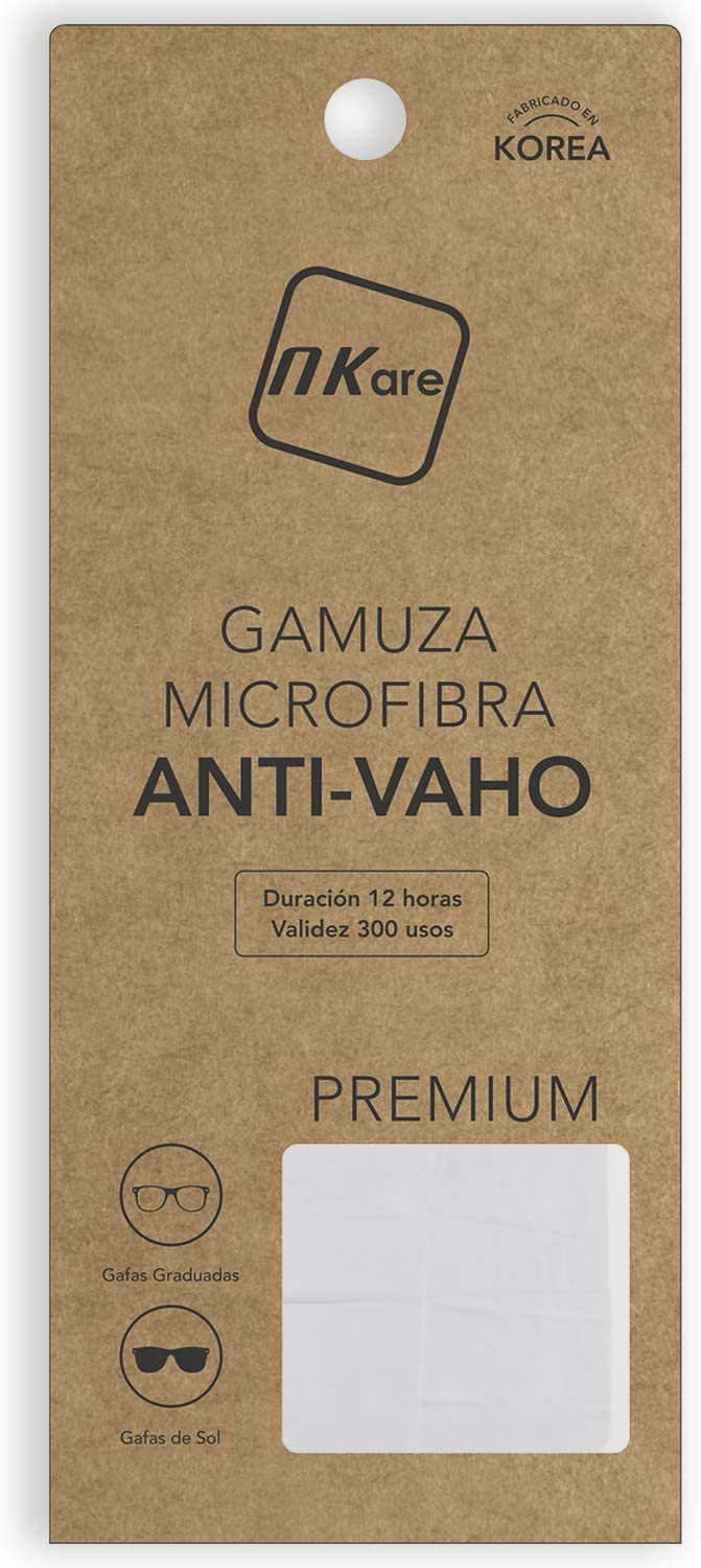 Gamuza Toallita Anti-Vaho - Todo Tipo de Gafas (Graduadas o de Sol), Cascos, Lentes | Duración 12 Horas - Reutilizable - 300 Usos