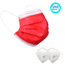 Cargar imagen en el visor de la galería, Mascarilla Higiénica con Equivalencia a Mascarilla Quirúrgica Tipo IIR Desechable - (Certificada) (30 Unidades - 0,23€/ud) + 2 Mascarillas FFP2 BLANCAS (OFERTA)
