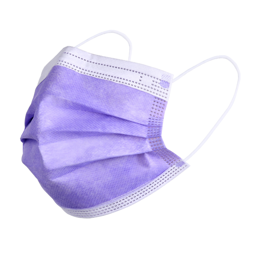 Mascarilla Higiénica con Equivalencia a Mascarilla Quirúrgica Tipo IIR (30 unidades) (Certificada) - Color Morado