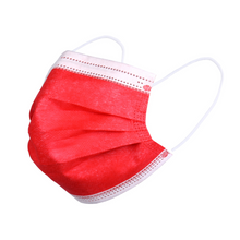 Cargar imagen en el visor de la galería, Mascarilla Higiénica con Equivalencia a Mascarilla Quirúrgica Tipo IIR (30 unidades) (Certificada) - Color Rojo
