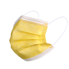 Cargar imagen en el visor de la galería, Mascarilla Higiénica con Equivalencia a Mascarilla Quirúrgica Tipo IIR (30 unidades) (Certificada) - Color Amarillo
