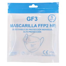 Cargar imagen en el visor de la galería, OFERTA - Pack 10 Mascarillas EPI GF3 protección personal FFP2 NR 95%, 4 capas. (Mascarilla más Recomendada) + 2 Mascarillas FFP2 Rosas, Negras o Azules

