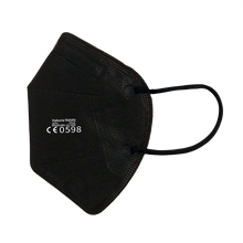 Cargar imagen en el visor de la galería, Mascarilla EPI - FFP2 Protección Personal, NR 95%, 5 capas, Color Negro (Envase individual)
