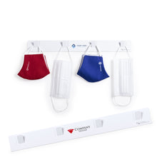Cargar imagen en el visor de la galería, Colgador Mascarillas- Con tira adhesiva, Color Blanco (PERSONALIZABLE)
