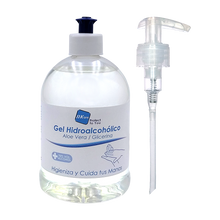 Cargar imagen en el visor de la galería, Gel Hidroalcohólico Higienizante de manos de 500ml (Doble Tapón dispensador)
