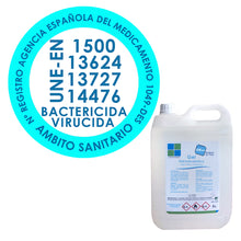 Cargar imagen en el visor de la galería, Garrafa Gel Hidroalcohólico Higienizante de manos de 5 Litros
